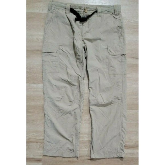 Eddie Bauer Mens Pant Size 36x30 Cargo Belted 0835 Tan